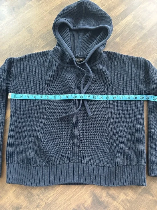 Banana Republic Navy Knit Hooded Pullover Sweater - Picture 7 of 10